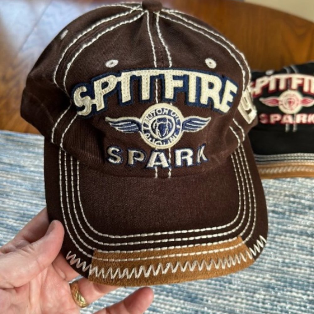 Spitfire Spark Hat Cap NEW, Fade Brown, Embroidered, American Motor history 1932